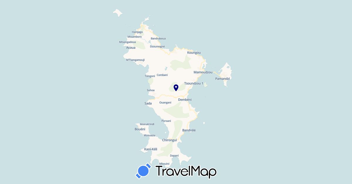 TravelMap itinerary: driving in Mayotte (Africa)